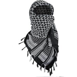 ⚡Men Black White 100% Cotton Military Shemagh Tactical Keffiyeh Scarf Wrap